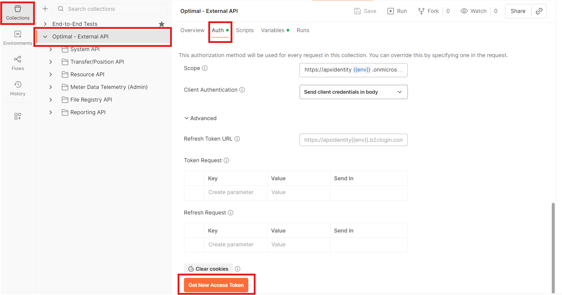 UAT Environment Generate Token